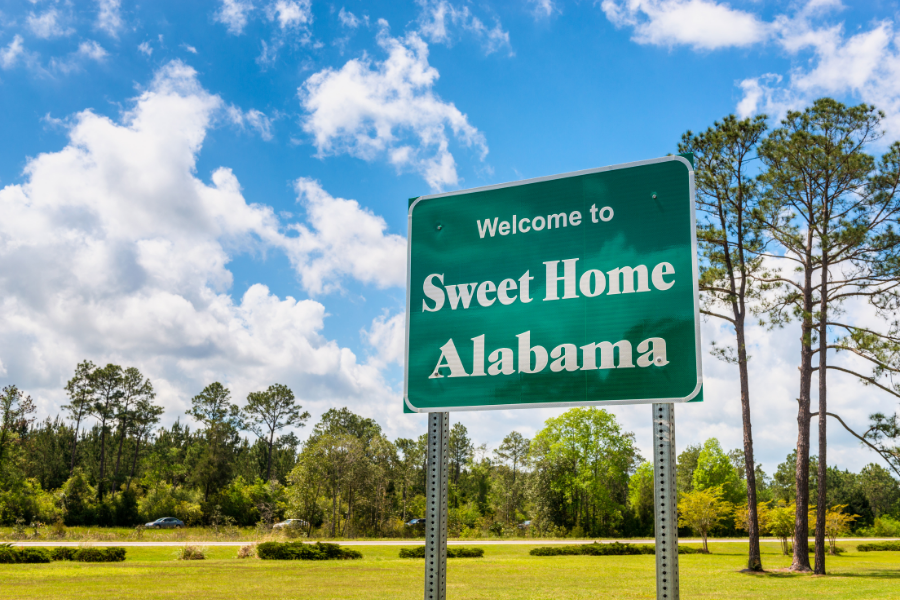 welcome to Alabama sign