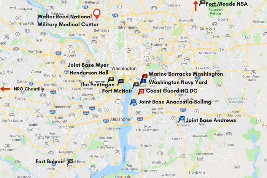 D.C. area bases