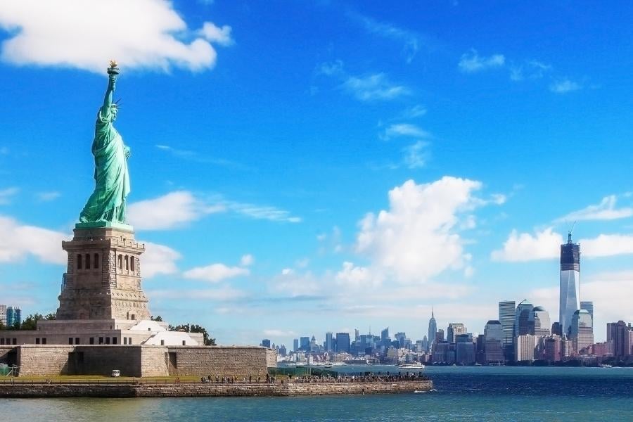Statue of Liberty and Manhattan are an easy day trip from Newport, Rhode Island