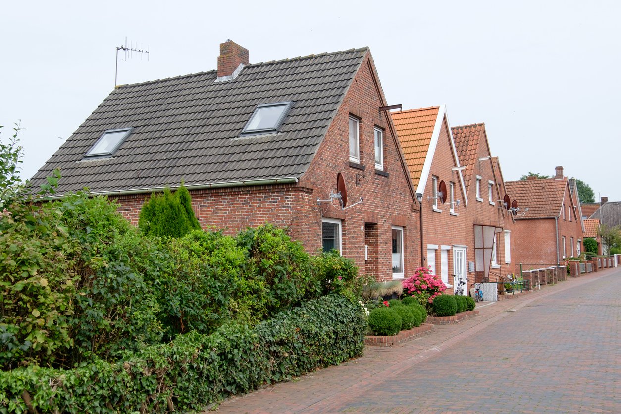 row of homes in Germany
