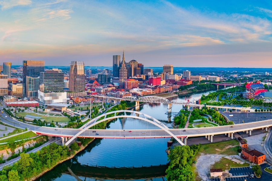 Nashville TN aerial view