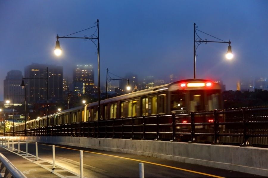 Boston Redline Subway Train