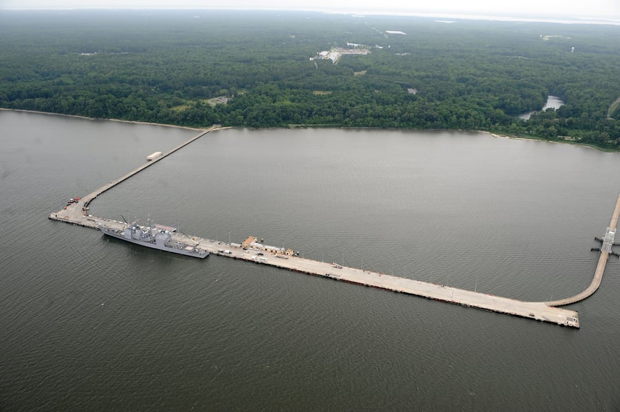 aerial view of Naval Weapons station Yorktown