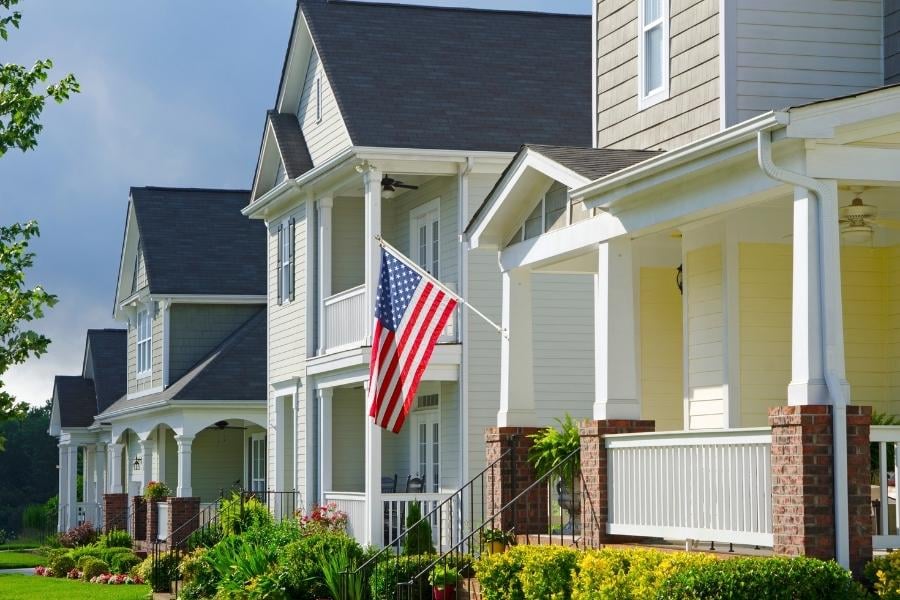 row of military housing