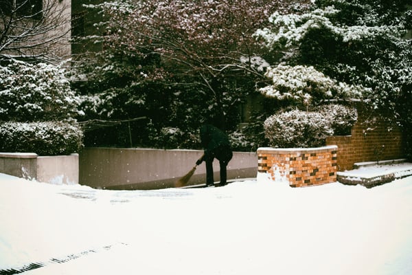 Clear pathways to doors when selling your home in winter.