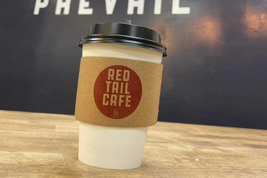 red tail cafe coffee cup 