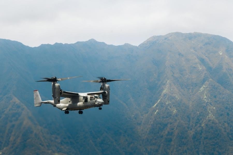 Marine Corps helicopter at Marine Corps Base Hawaii