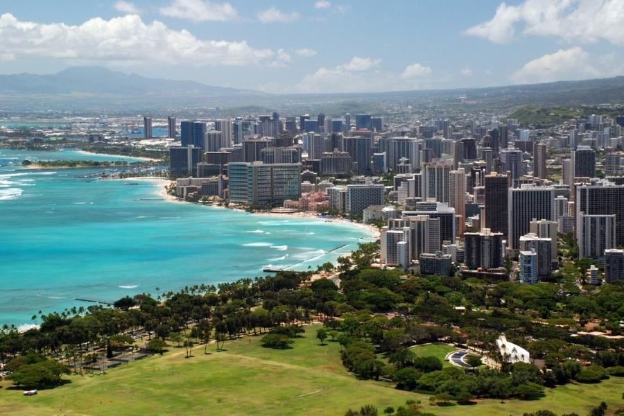 Honolulu, Hawaii, which is close to Joint Base Pearl Harbor-Hickam