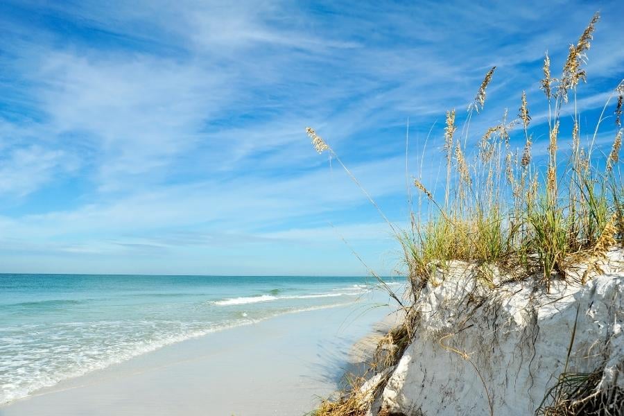 Emerald Coast beach of Florida near to NAS Pensacola