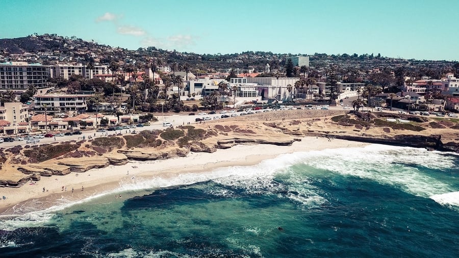 pacific ocean and beach near san diego