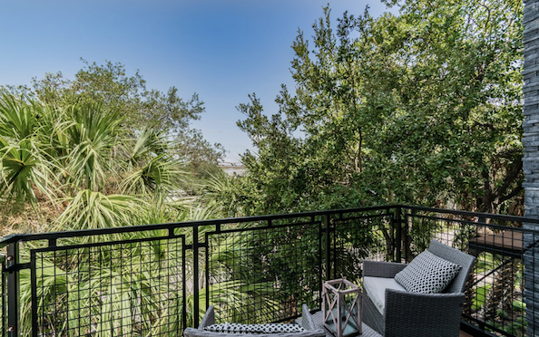 West McElroy townhome balcony