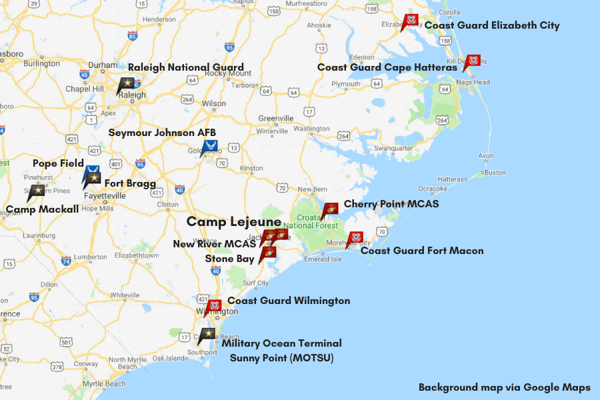 Camp Lejeune Area Military Installations 