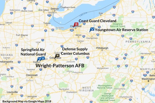 WPAFB Area Map 