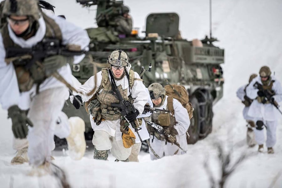 U.S. Army soldiers during arctic deployment