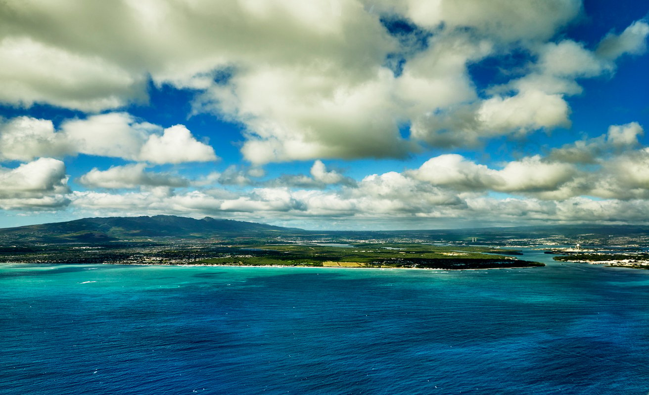 aerial view of Iroquois point at Joint Base Pearl Harbor-Hickam