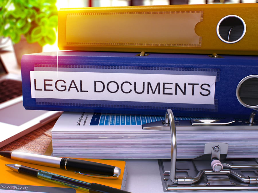 Binders of legal documents