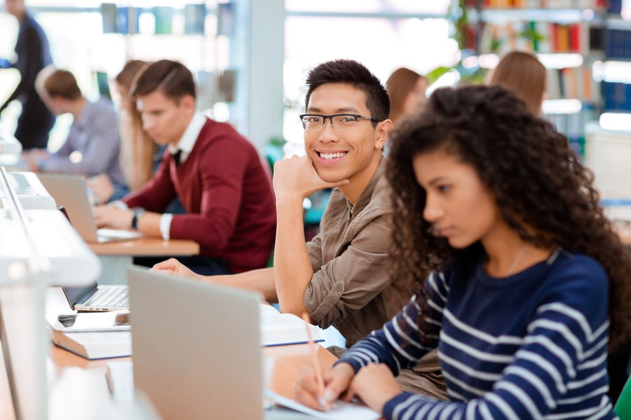 Adult students in classroom.  