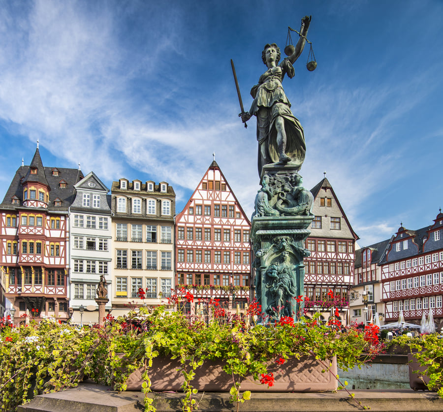 The Old City of Frankfurt, Germany.