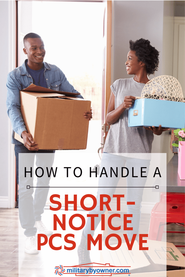 How to Handle a Short Notice PCS Move 