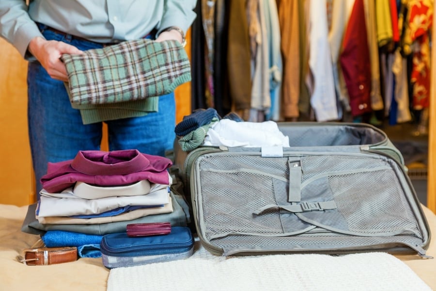 Think about what you'll need for a few weeks when packing for an overseas move. 