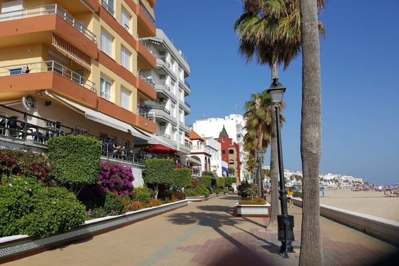 View of Rota Promenade in Spain