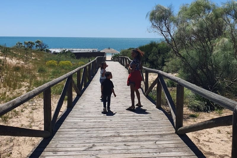 family proximity to the beach is a perk of living in Rota Spain
