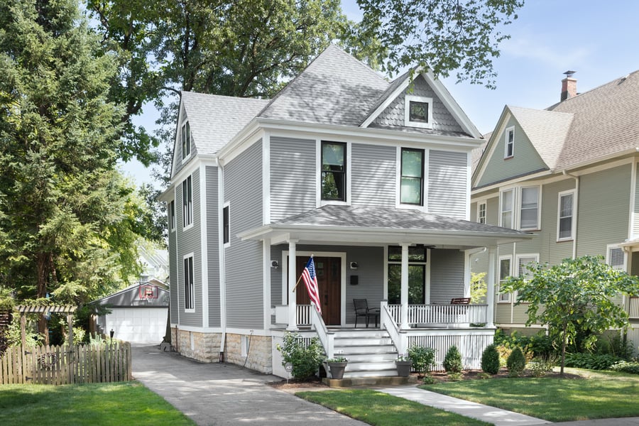 home with covered porch