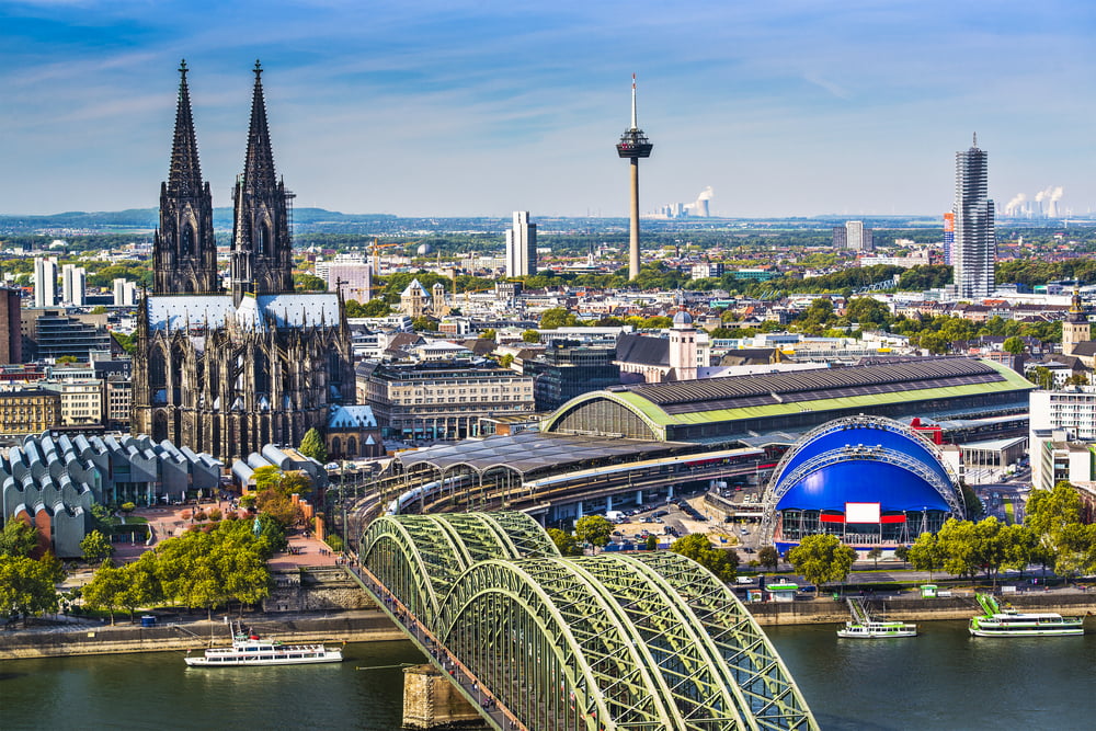 Cologne, Germany aerial view.