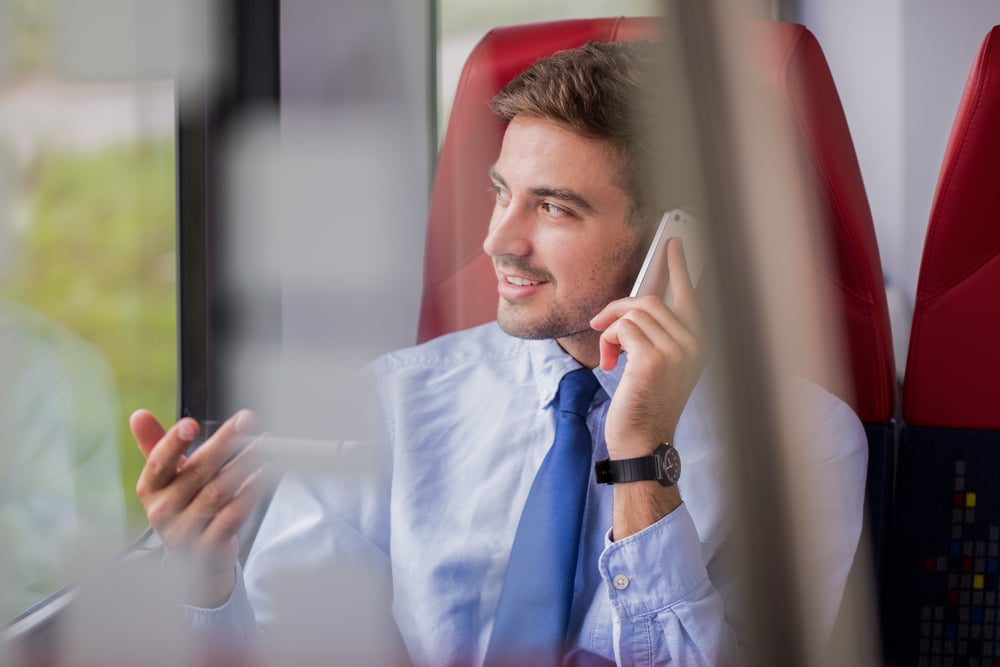 Picture of working male during business delegation