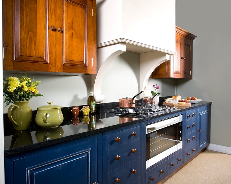 Blue kitchens are making a comeback. 