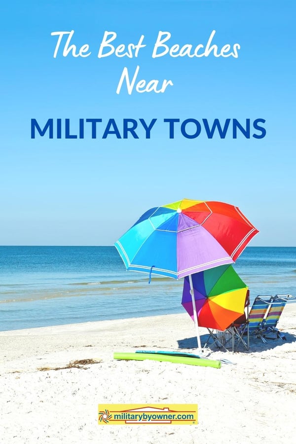 Best beaches near military towns