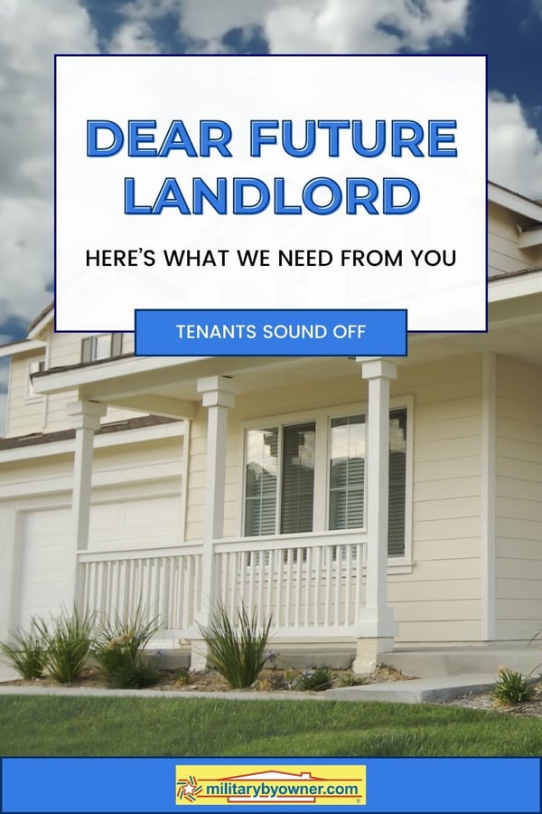 Dear Future Landlord heres what we need from you