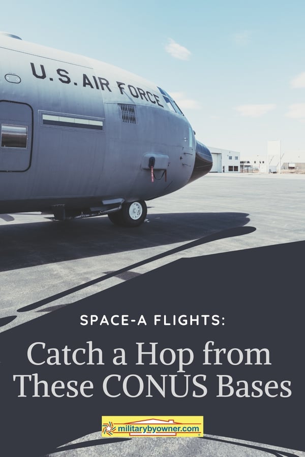 Air Force C-130 with text, Space-A Flights Catch a Hope from These CONUS Bases