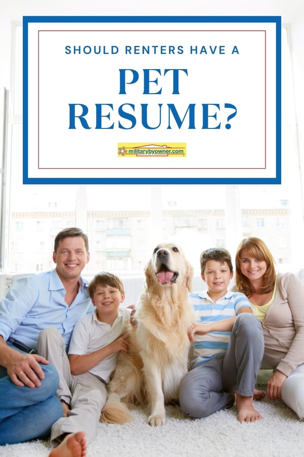 Should Renter Have a Pet Resume