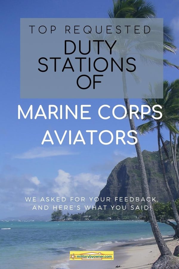 Top Requested Duty Stations of Marine Corps Aviators