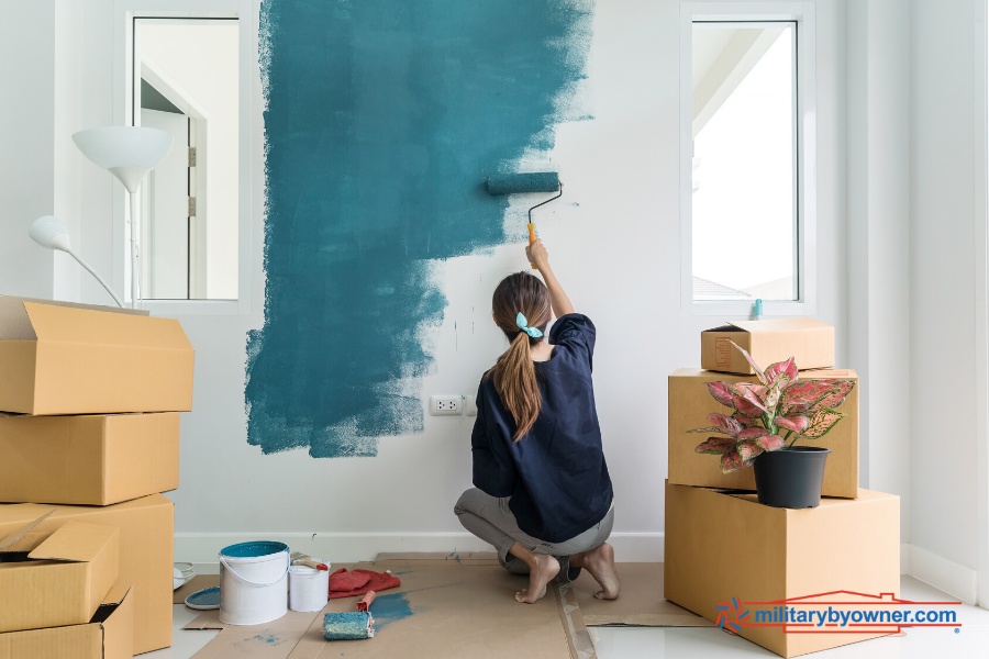 Paint can make a huge difference in your military housing decorating