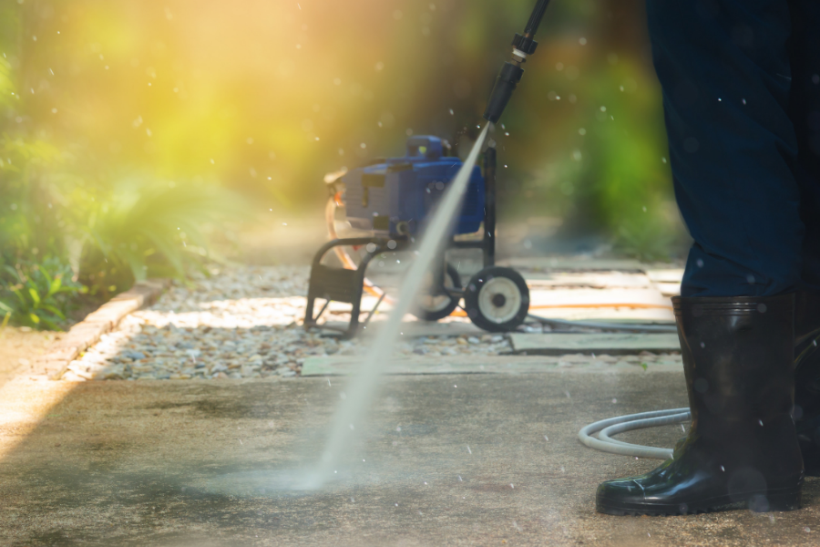 pressure washing concrete