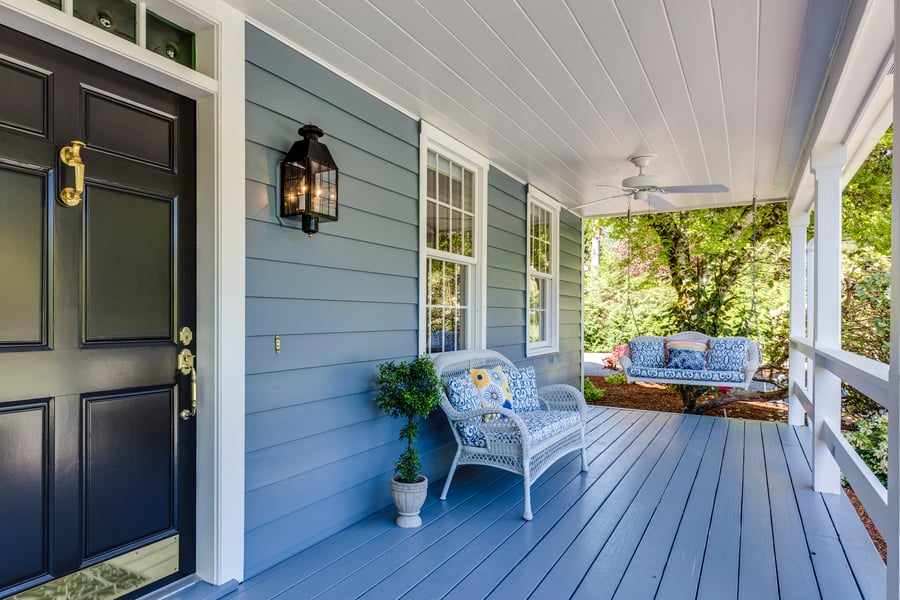 Updated entryway adds instant curb appeal. 