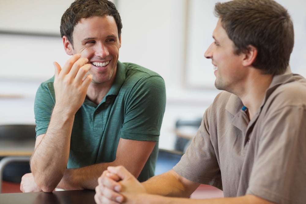 Friends chatting