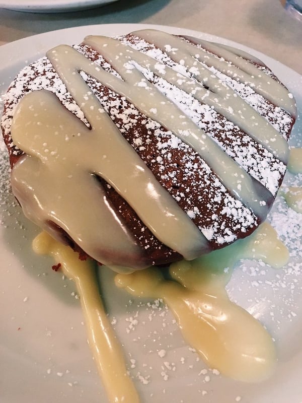 Red velvet pancakes from Cinnamon's restaurant in Kailua Oahu