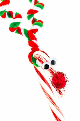 candy cane reindeer craft