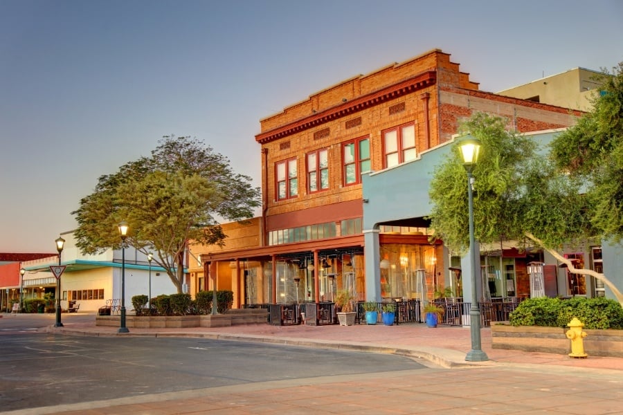 Buildings in downtown Yuma Arizona 