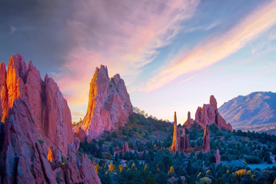 Photo of the Garden of the Gods in Colorado Springs. 