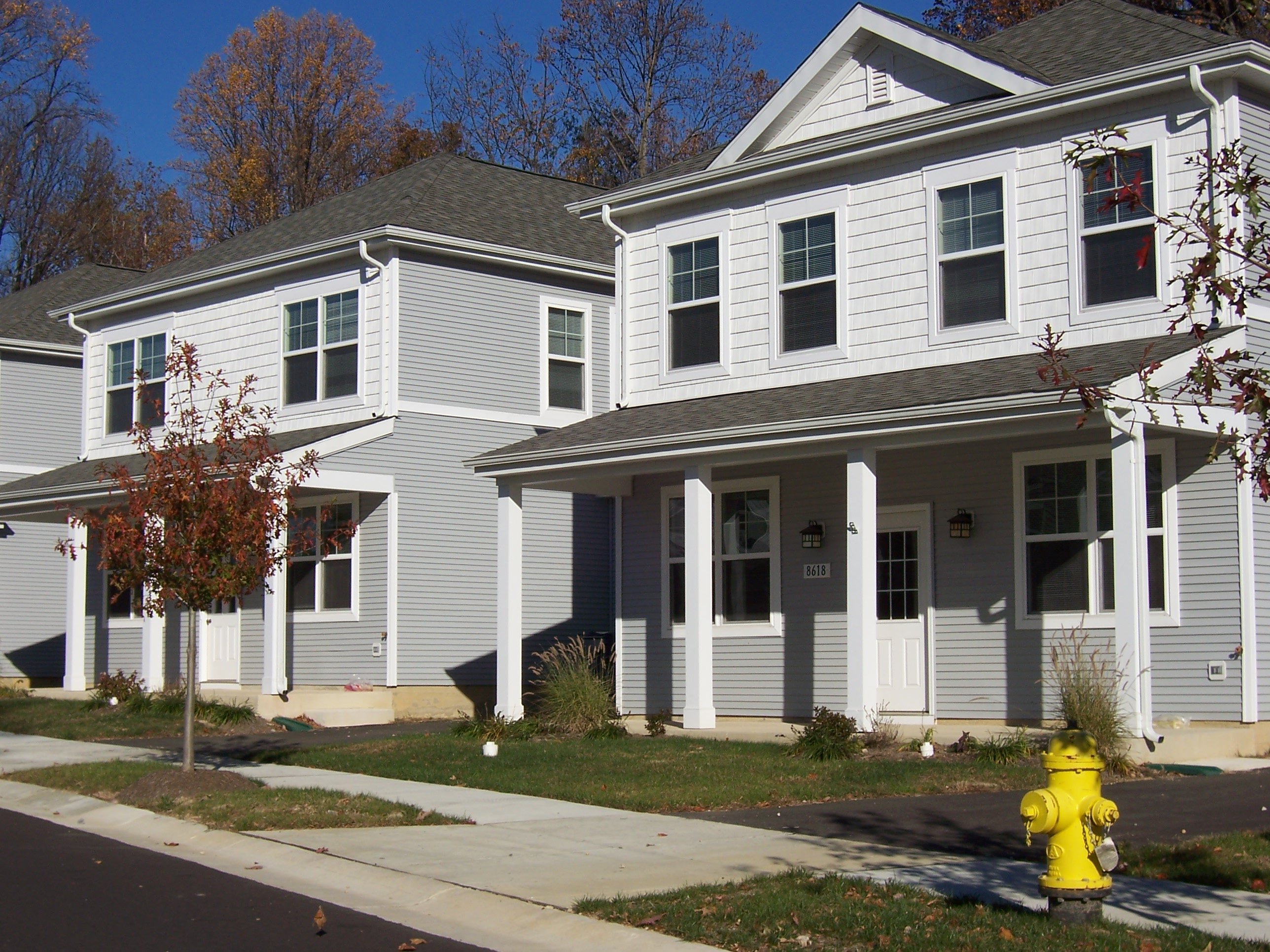 a row of military housing